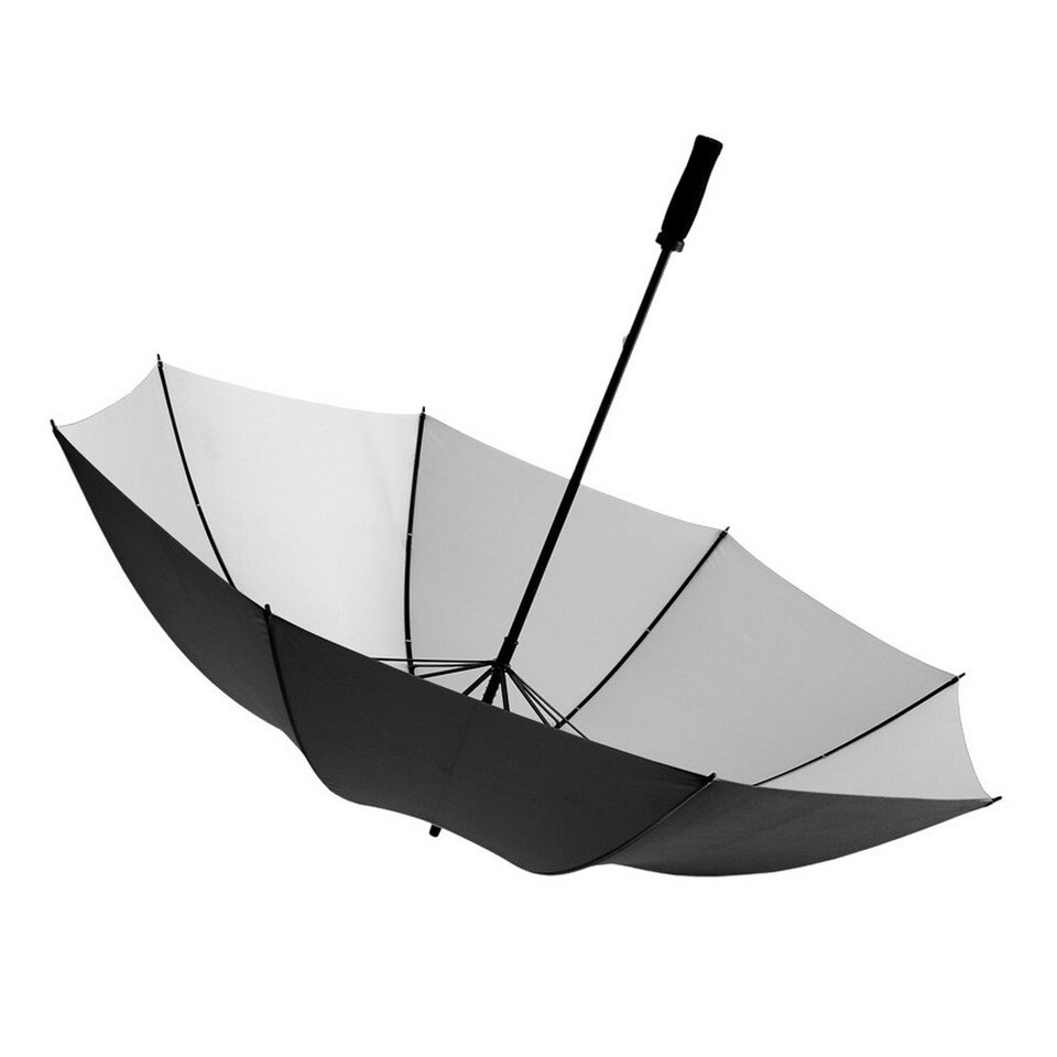 image 1 of Bullet 30in Yfke Storm Umbrella - Solid Black/Silver - One Size