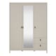 image 3 of Barcelona Wardrobe with 2 Doors + 1 Mirror Door + 2 Drawers in Cashmere Cream