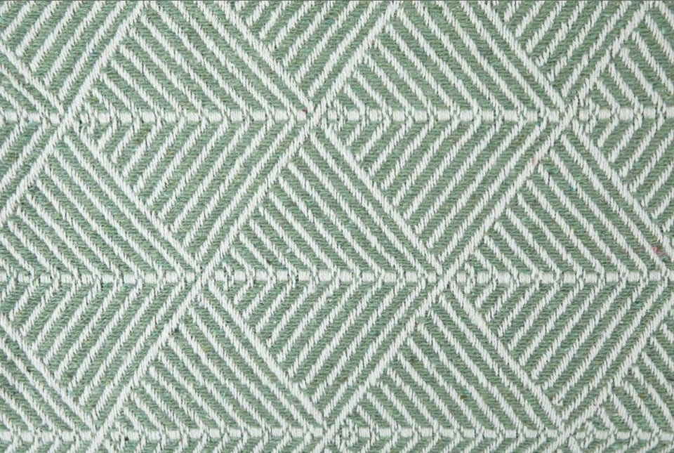 image 1 of Geo Diamond Collection Recycled Cotton Throw in Pistachio (70" x 100") | Green | Green