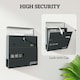 image 9 of HOMCOM Wall Mounted Post Box, Weatherproof Letterbox with Lock, Grey Black