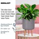 image 3 of Modern Ribbed Taupe Cylinder Planter on Legs, Round Pot Plant Stand Indoor D24 H32 cm, 7.6 ltrs Cap.