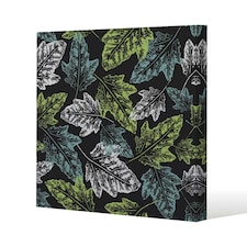 Leaf Print on Dark Bachground (Canvas Print) 127 x 127 x 4cm