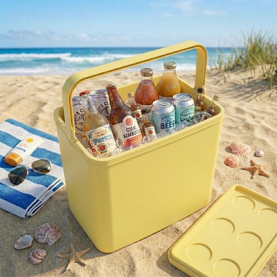 image 1 of Large 24L Pastel Coloured Cooler Box