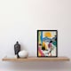 image 2 of Fun Bright Sun Mountains Abstract Girls Bedroom Hike Black Framed Wall Art Print A4