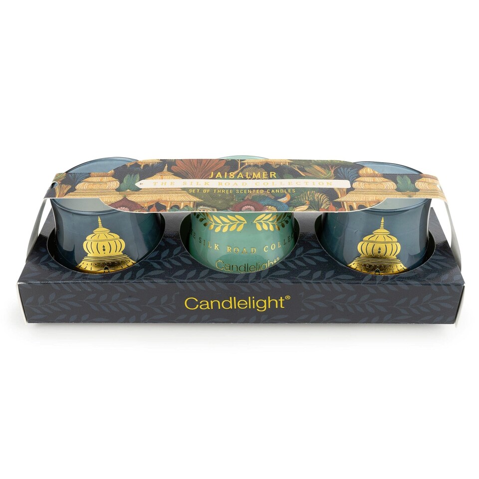 image 1 of Candlelight Silk Pear & Fig Jaisalmer Votive Candle Set