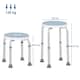 image 10 of HOMCOM 360 Swivel Seat Bath Shower Stool, Adjustable Height Shower Chair with Aluminium Frame Non-Slip Feet Chair Safe Support Home Assistance, Light Blue