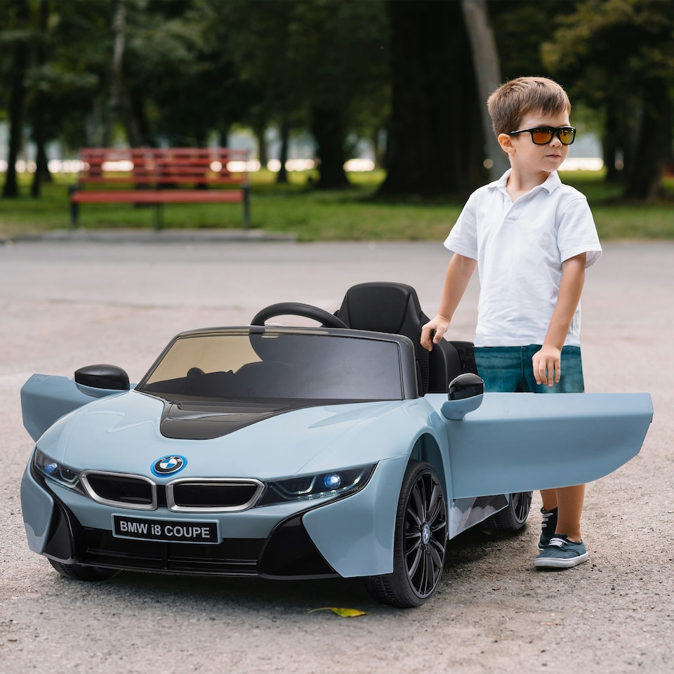 image 1 of HOMCOM Licensed BMW I8 Coupe Kids Ride-On Car 6V w/ Remote Lights Horn Music