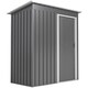 image 1 of Outsunny 5 x 3ft Garden Storage Shed Sliding Door Sloped Roof Tool, Grey Grey