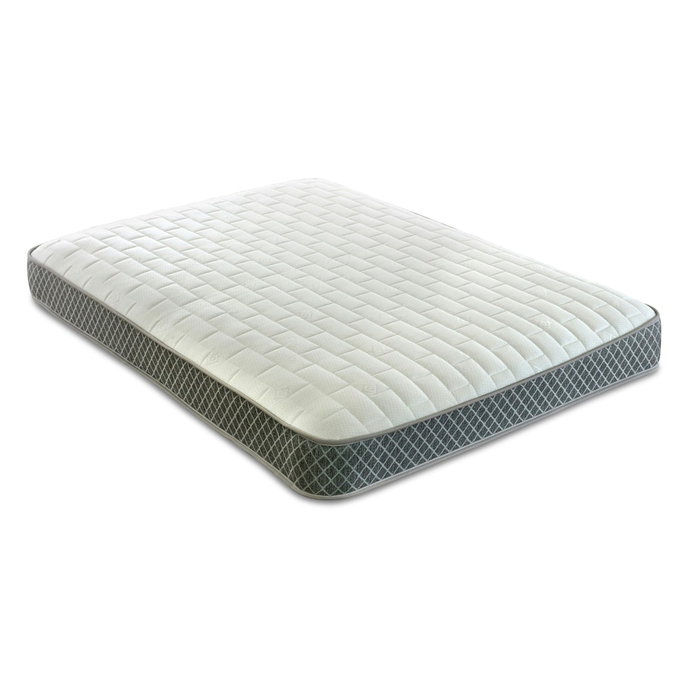 image 1 of Memory Foam Hybrid Spring Mattress - 7.25" Deep, Supportive Coil Spring Core | Grey | Double