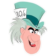 Mad Hatter Disney Alice in Wonderland Cardboard Face Mask