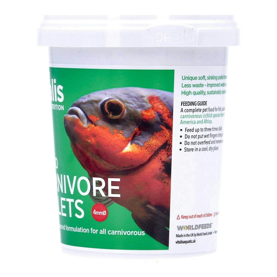 image 1 of Vitalis Cichlid Carnivore Pellets - 4mm Pellets Multi