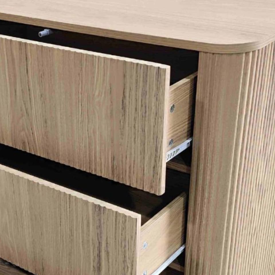 image 1 of Winthorpe Chest Of 6 Drawer Oak Bedroom Storage Organiser Cabinet