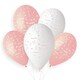 image 1 of Communion Pink & White Latex Balloons 33cm / 13 in - Pack of 6