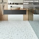 image 7 of NOVECRAFTO Vinyl Floor Tiles Self Adhesive – 12x12in Peel and Stick Flooring for Kitchen, Bathroom & Living Room – White Terrazzo Look with Flecks White | 2.79 sqm