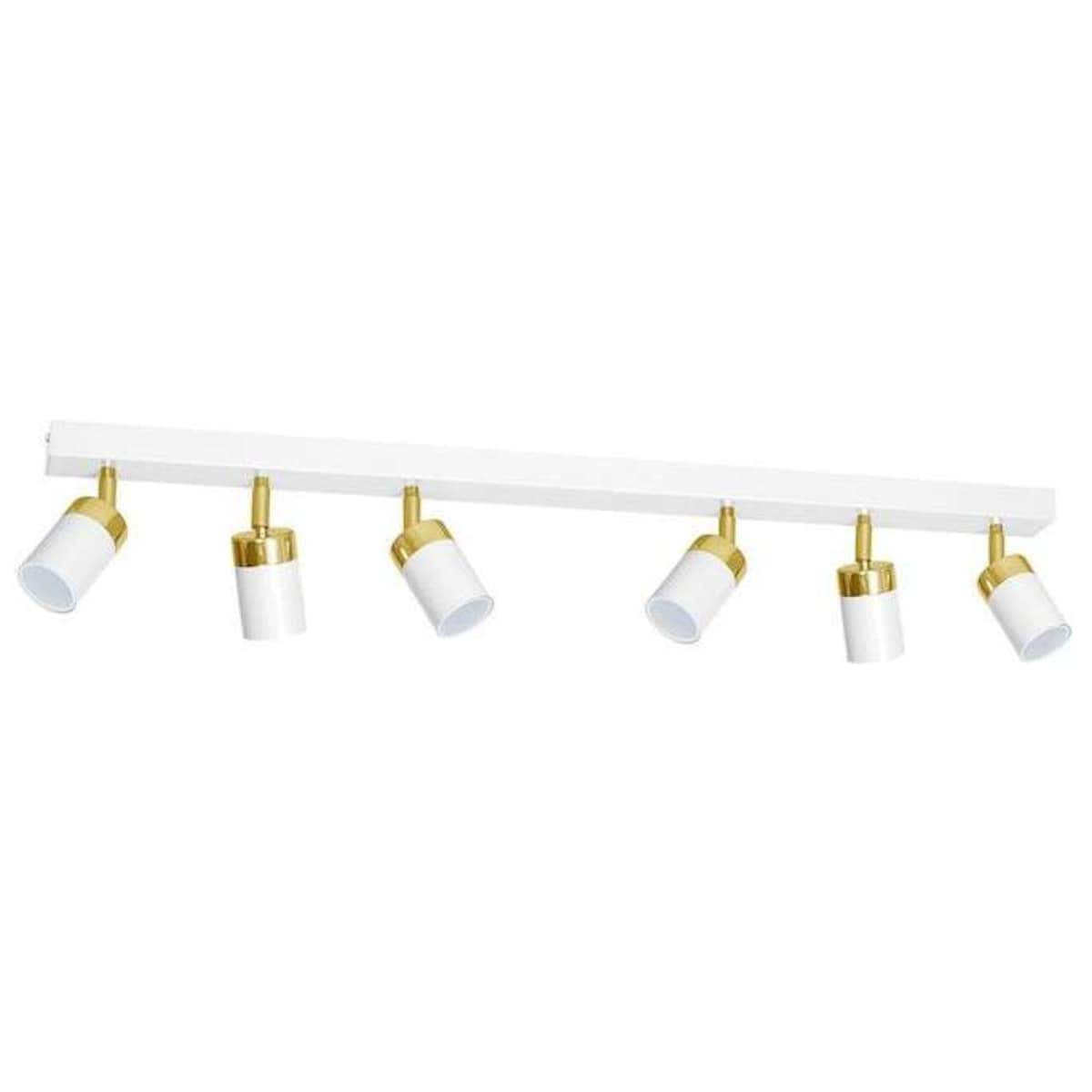 Milagro Ceiling Lamp Joker White/Gold 6XGU10 in White