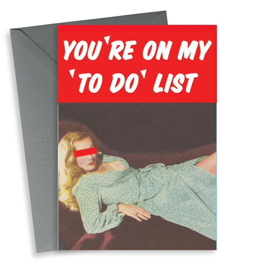 image 1 of Rude To Do List Valentine's Day Card