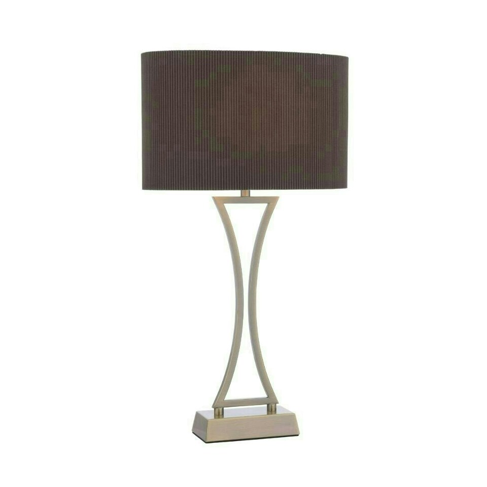 image 1 of Corrina Antique Brass Touch Table Lamp Gold