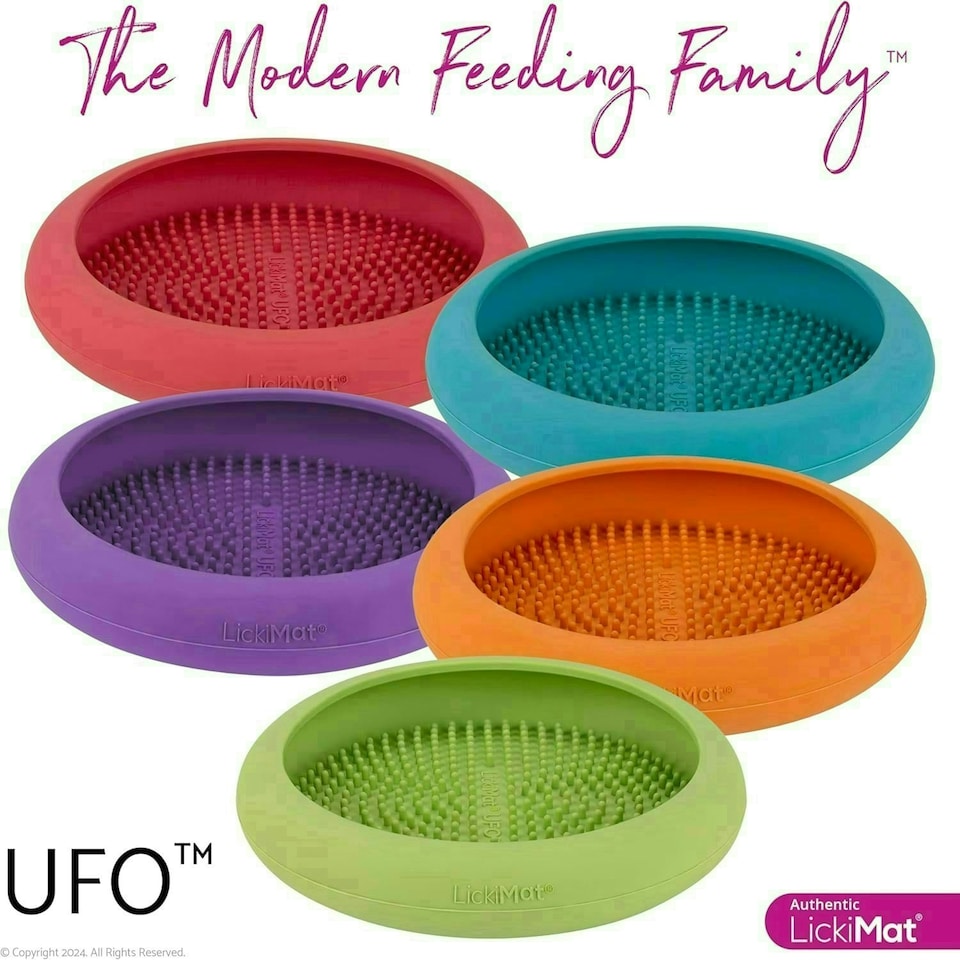 image 1 of LickiMat UFO Bathing Shower & Grooming Distractor Orange