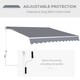 image 6 of Outsunny 2.95 x 2.5m Canopy Sun Shade Shelter with Crank Handle Grey | Dark Grey