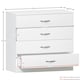 image 3 of Vida Designs Riano 4 Drawer Chest of Drawers Bedroom Storage, White