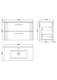 image 8 of Balterley Partial Fluted 2 Drawer Wall Hung Vanity Unit with 1 Tap Hole Minimalist Basin | Grey | Satin Grey
