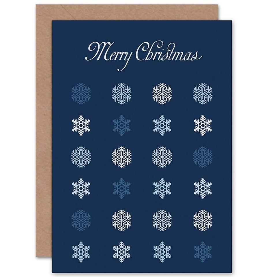 image 1 of Xmas Snowflake Line Design Christmas Card