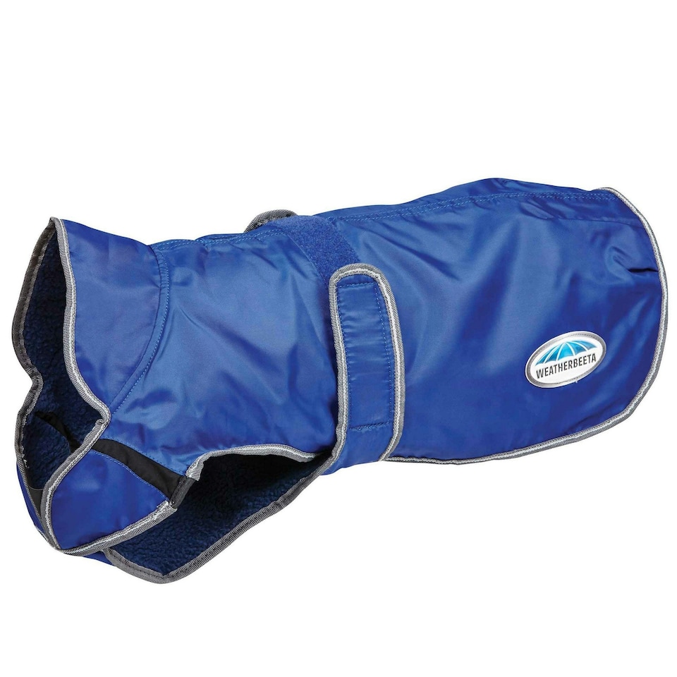 image 1 of Weatherbeeta Comfitec Windbreaker Free Deluxe Dog Coat - Dark Blue/Grey/White - 50cm