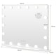 image 2 of COSTWAY 2 in 1 Tabletop Wall Mounted Makeup Mirror Vanity Mirror