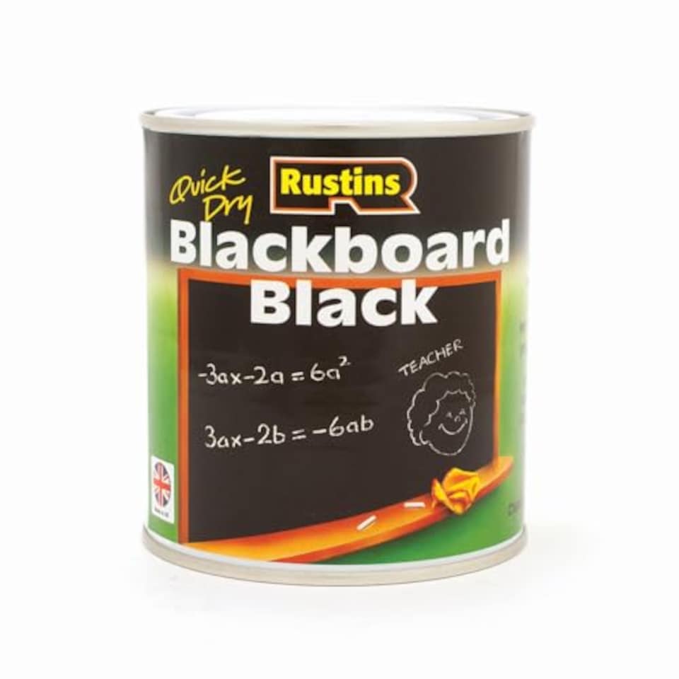 image 1 of Rustins Quick Dry Black Gloss Paint 500ml - Fast-Drying for Wood & Metal