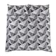 image 3 of Leo Geometric Polycotton Reversible Duvet Cover Set with Pillowcase Grey | King