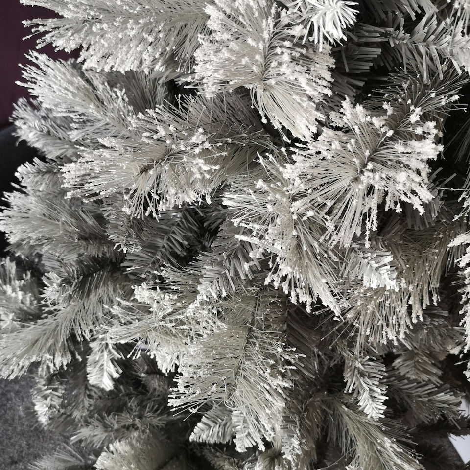 image 1 of 6ft (180cm) Premier Snow Fir Grey PVC Christmas Tree with 587 Cashmere Tips