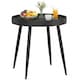 image 1 of Outsunny Round Garden Table, Outdoor Coffee Side Table with Plastic Top