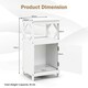 image 2 of COSTWAY Bathroom Floor Cabinet Single Door Organizer White White