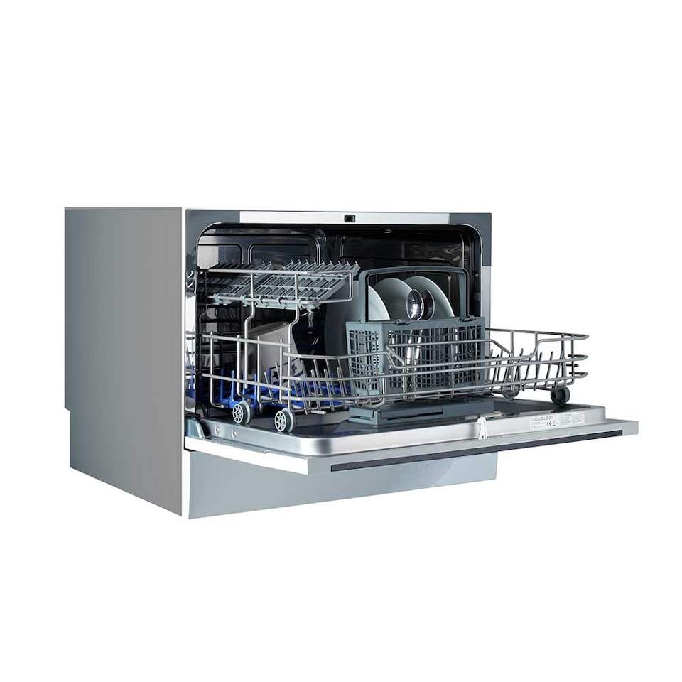 image 1 of Cookology 6 Place Setting Table Top Dishwasher in Compact Size - CTTD6SL Silver