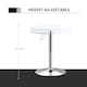image 4 of HOMCOM Bar Table Adjustable Height Round Bistro Table with Swivel Top Metal Frame Counter Surface Stylish Kitchen Conservatory White