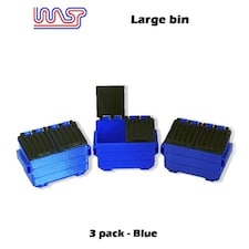 Track Side Scenery Slot Car Displays 3 x Blue Bins 1:32 Scale New WASP