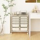 image 4 of COSTWAY 12 Drawer Rolling Storage Cart Office Utility Cart White