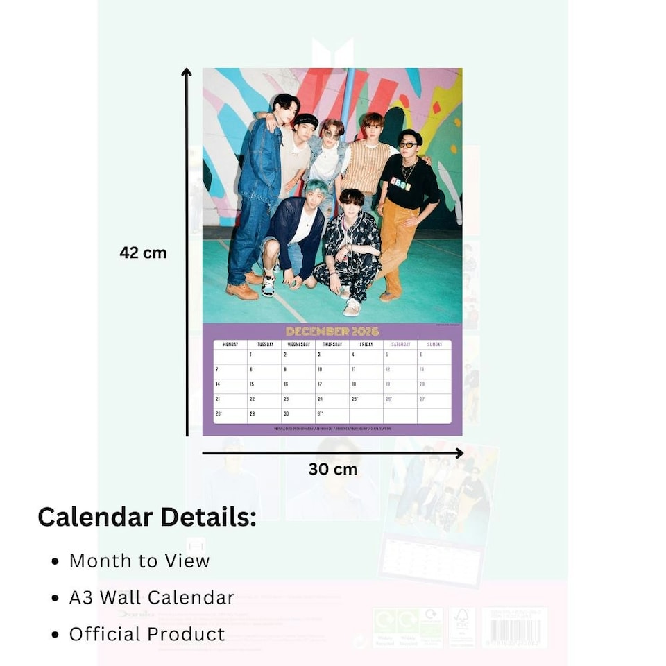 image 1 of BTS 2026 A3 CALENDAR