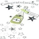 image 1 of Congratulations Celebrate Luxury Champagne Greeting Card Hand-Finished Cards