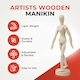 image 3 of Janrax Set of 3 - 5.5" Artists Figure - 14cm Male Manikin Wooden Art Mannequin