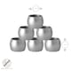 image 3 of Argon Tableware Metallic Napkin Rings - 4.5cm - Silver - Pack of 6 | Silver | Silver
