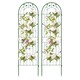 image 1 of COSTWAY 2 Pack Garden Trellis Galvanized Steel Fence Barrier