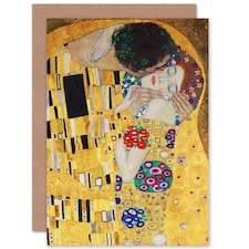 Gustav Klimt Old Master Painting The Kiss 1908 Greeting Card