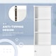 image 8 of HOMCOM 165cm Freestanding Slimline Bathroom Storage Cabinet w/ 6 Shelves White