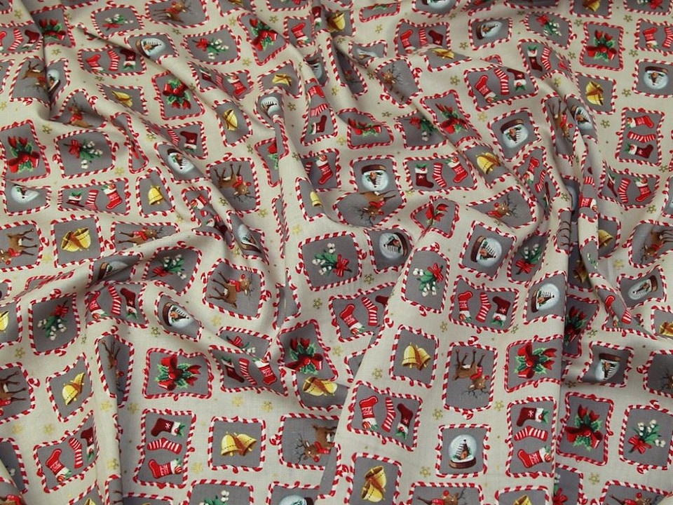 Beige 100% Cotton Fabric for Bag Making, Dressmaking, Quilting, 135cm / 53" Wide - per metre