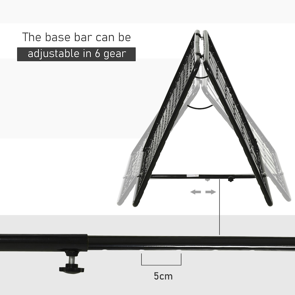 image 1 of HOMCOM Adjustable Angle Rebounde Training Set w/ Double Layer Net