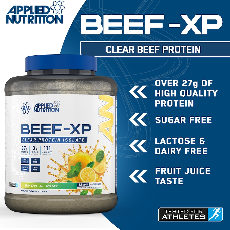 image 1 of Applied Nutrition Beef-XP Clear Protein Isolate Powder - Lemon & Mint - 60 Servings