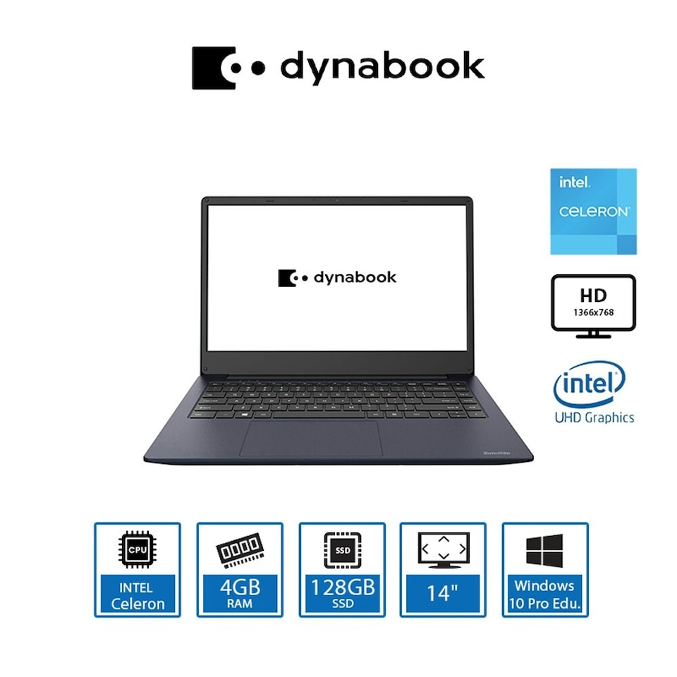 image 1 of DynaBook Satellite Pro C40-G-109 Laptop Intel Celeron 128GB SSD 14" Windows 10 Pro Education