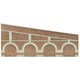 image 2 of Hornby Mid Stepped Arched Retaining Walls X2 (Red Brick)