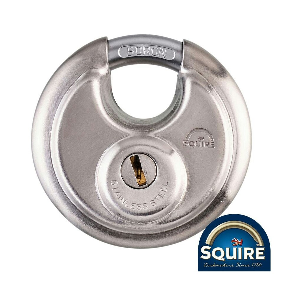 image 1 of Squire - Stainless Steel Disc Padlock - Keyed Alike - DCL1KA (Size 70mm - 1 Each)